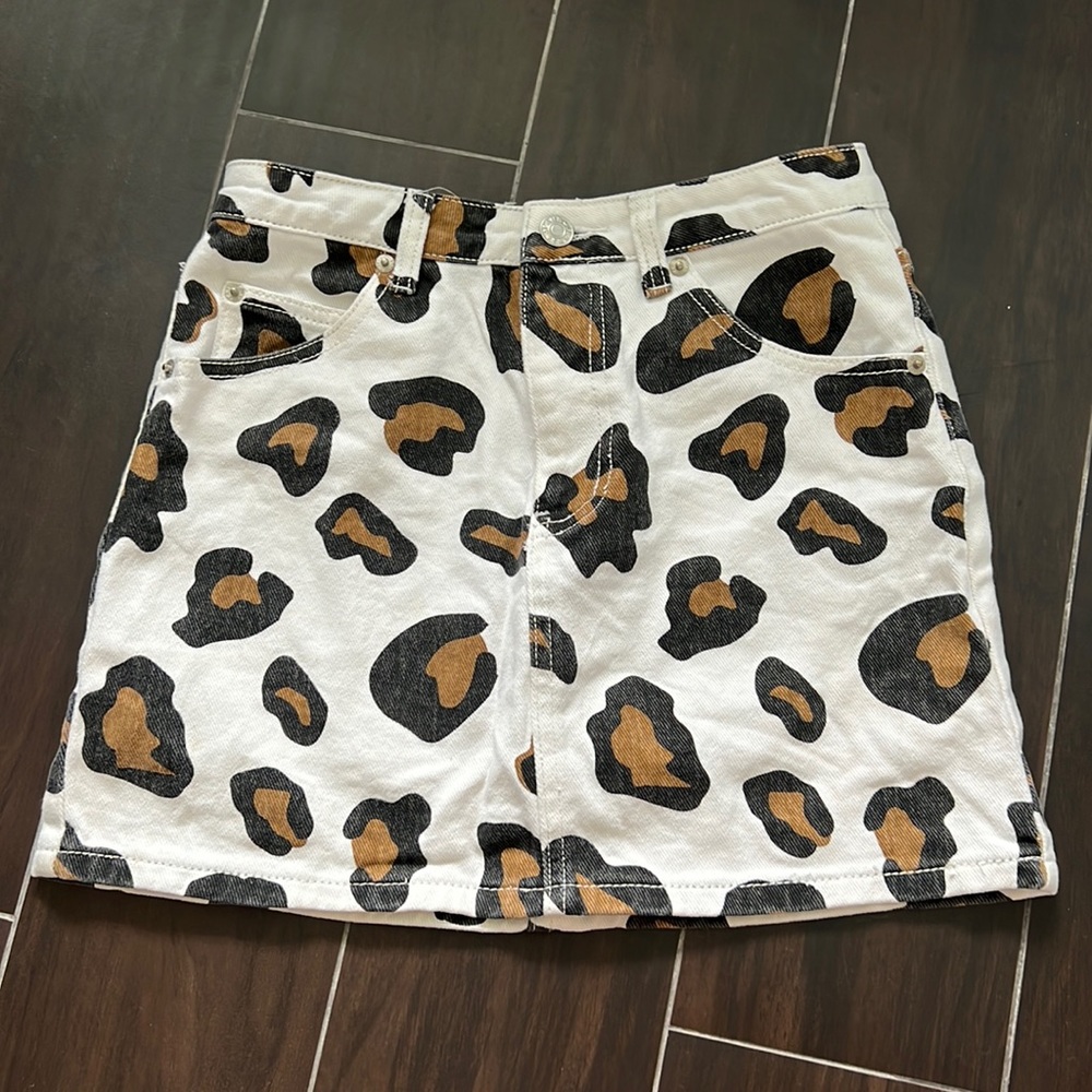 Cow Print Mini Skirt